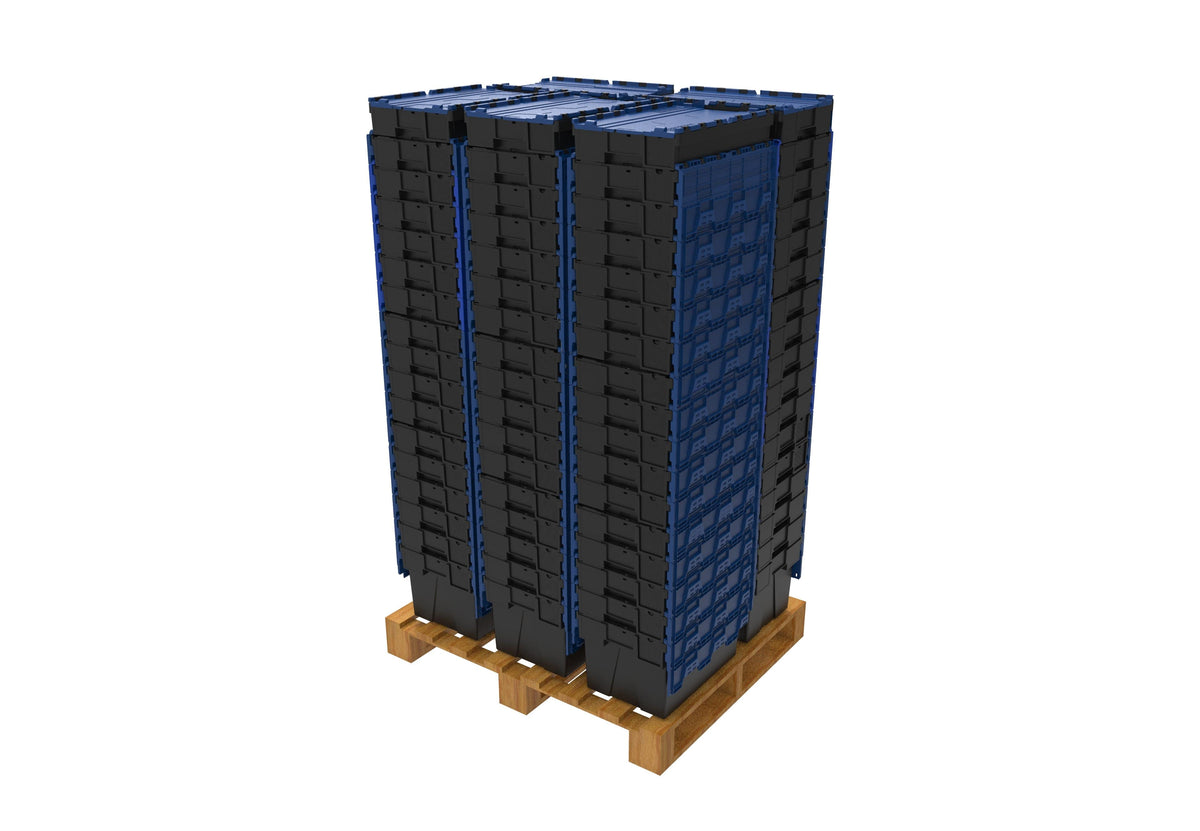 Loadhog Heavy Duty Plastic Storage Container with lid 65 L (Four Colours), Blue / 85, Filstorage