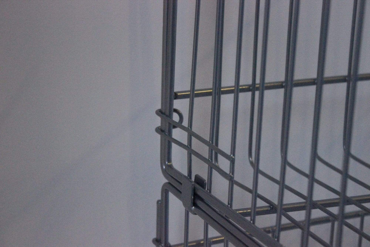 Set of 4 Large Wire Storage Stacking Display Baskets & 8 Dividers, 900mm White Basket Stack Kit, Filstorage