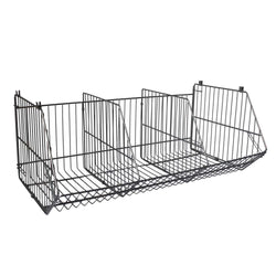 Large Wire Storage Stacking Display Basket (Single), 900mm Single Basket - White, Filstorage