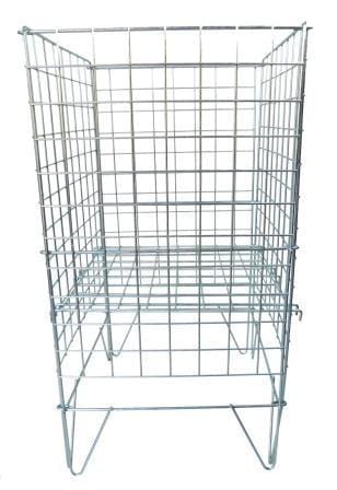 Zinc Plate Dump Bin Basket Square (42cm) - Filstorage