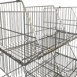 Set of 4 Large Wire Storage Stacking Display Baskets & 8 Dividers, 900mm White Basket Stack Kit, Filstorage