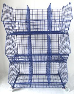 C4 Mobile (extra-large) Unit Complete (3 Baskets), RED C4 Mobile Unit 3 Baskets, Filstorage