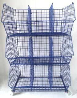 C2DS (large) Mobile Unit Complete (3 Baskets), RED C2DS Mobile Unit 3 Baskets, Filstorage