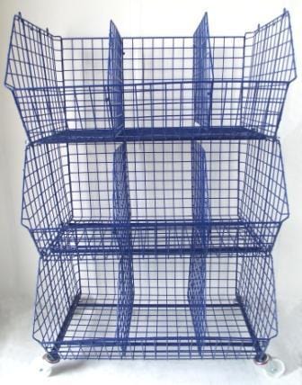 C4 Mobile (extra-large) Unit Complete (3 Baskets), RED C4 Mobile Unit 3 Baskets, Filstorage