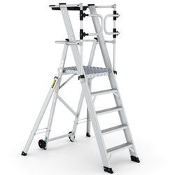 Large Platform Folding Steps with Safety Gates (3-12 Treads), 3 Treads, Filstorage