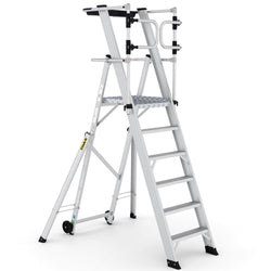 Large Platform Folding Steps with Safety Gates (3-12 Treads), 3 Treads, Filstorage