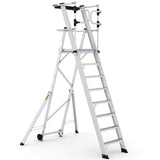Large Platform Folding Steps with Safety Gates (3-12 Treads), 3 Treads, Filstorage