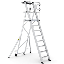 Large Platform Folding Steps with Safety Gates (3-12 Treads), 3 Treads, Filstorage