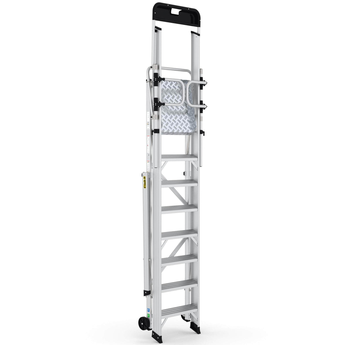 Large Platform Folding Steps with Safety Gates (3-12 Treads), 3 Treads, Filstorage