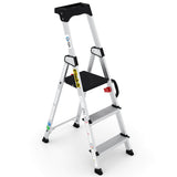 Professional Aluminium Stepladders with Carry Handle (3-7 tread), 3 Treads, Filstorage