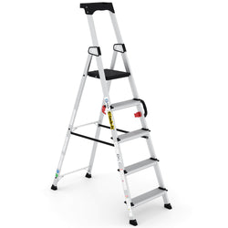 Professional Aluminium Stepladders with Carry Handle (3-7 tread), 5 Treads, Filstorage