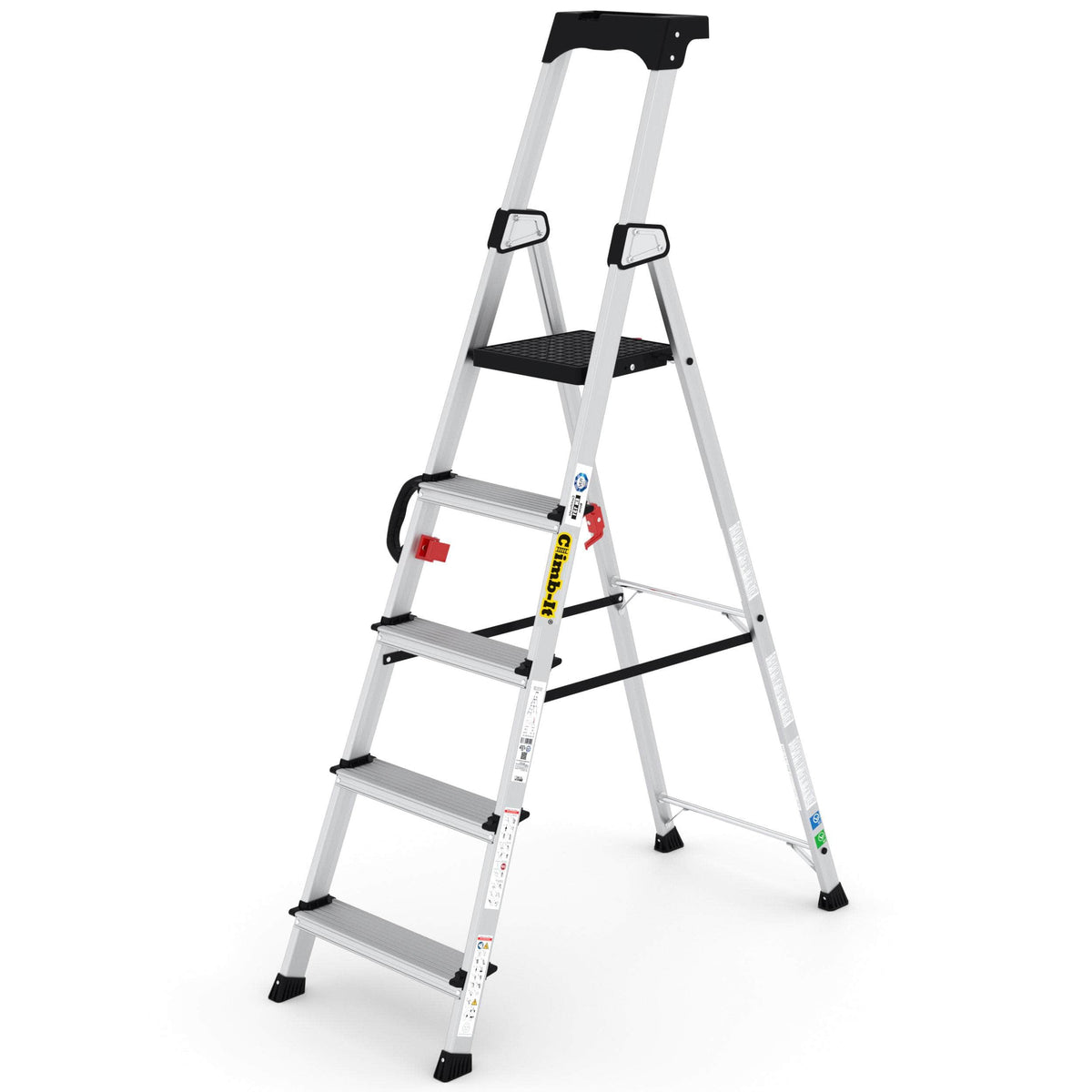 Professional Aluminium Stepladders with Carry Handle (3-7 tread), 3 Treads, Filstorage