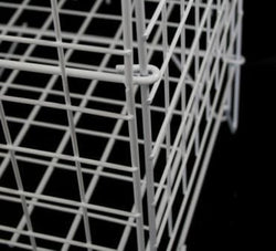 Wire Dump Bin Basket Square (16 inch), 1 / White, Filstorage