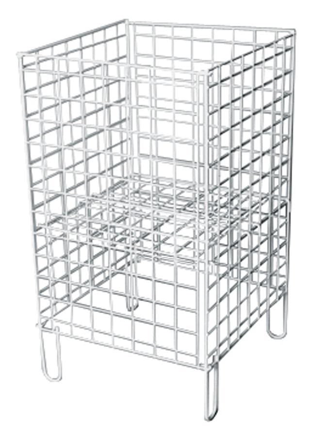 Wire Dump Bin Basket Square (16 inch), 1 / White, Filstorage