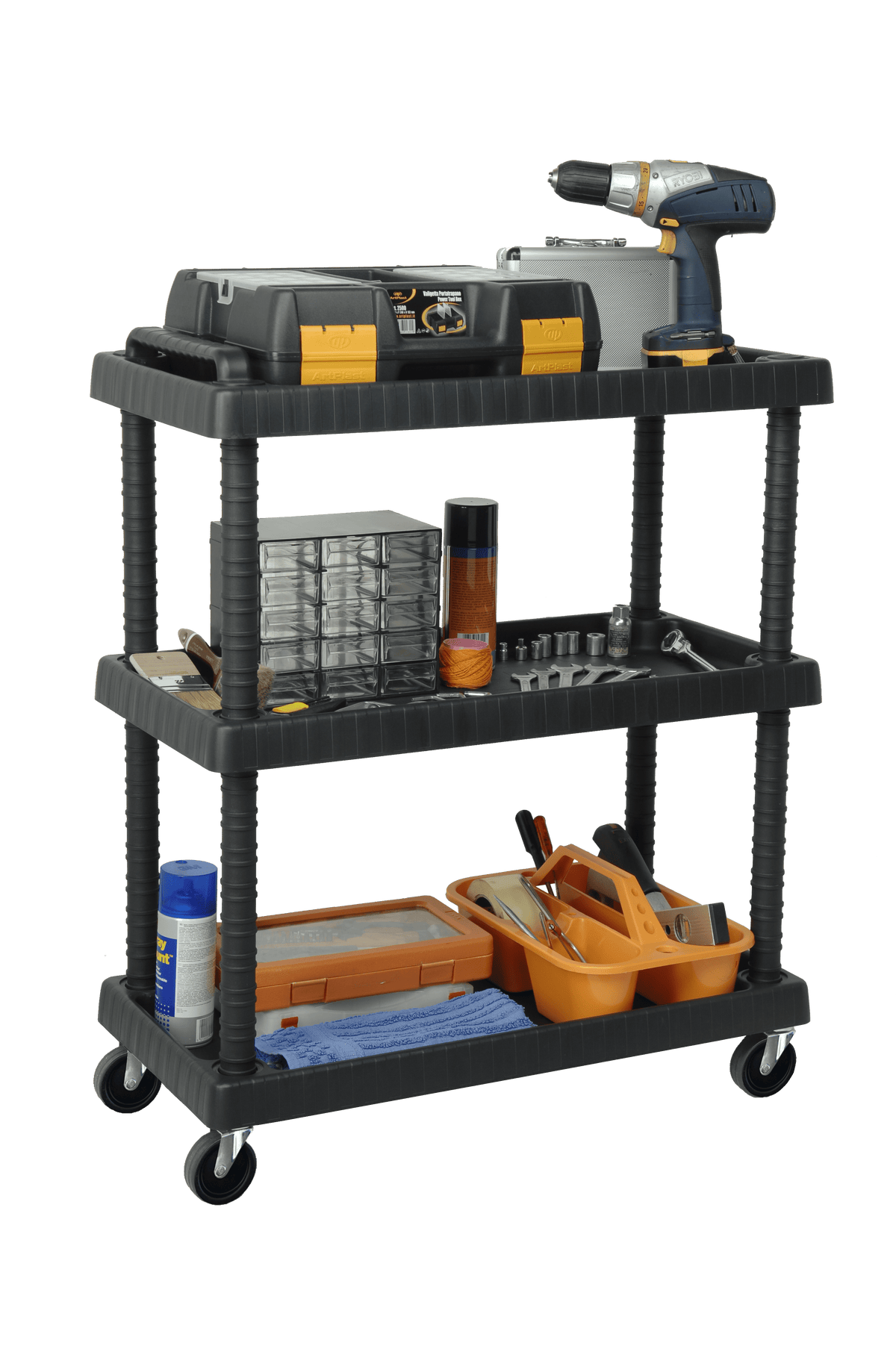 Multi-Use Utility Mobile Tool Trolley Bench (3 shelf levels), Default Title, Filstorage