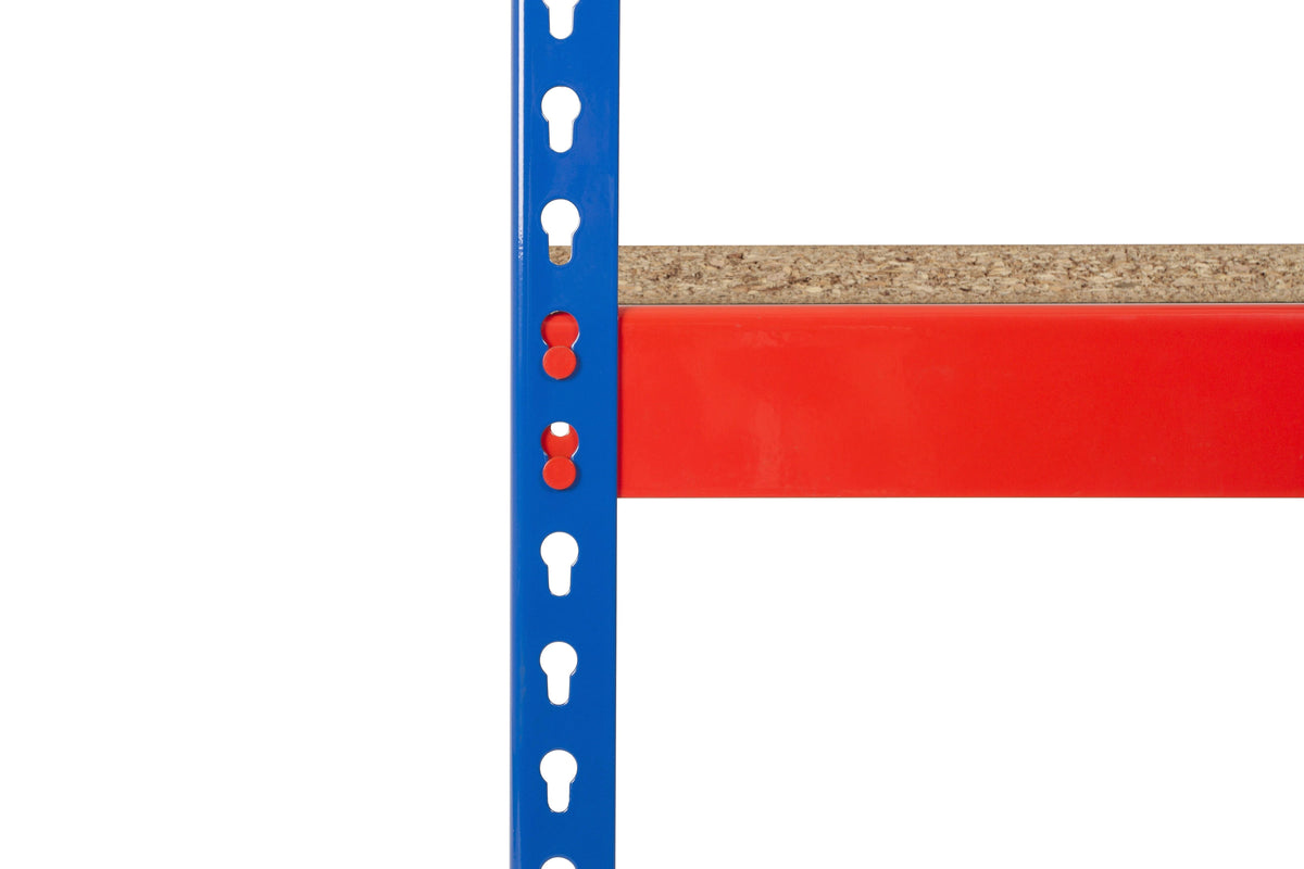 Heavy Duty Boltless Racking 4 Levels 1830mm H, 1220mm / 305mm / Orange/Blue, Filstorage