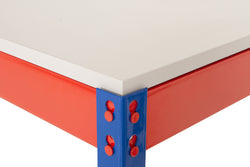 T Bar Workstation Workbench 1830mm H x 915mm D, 915 / Chipboard / Grey/Blue, Filstorage