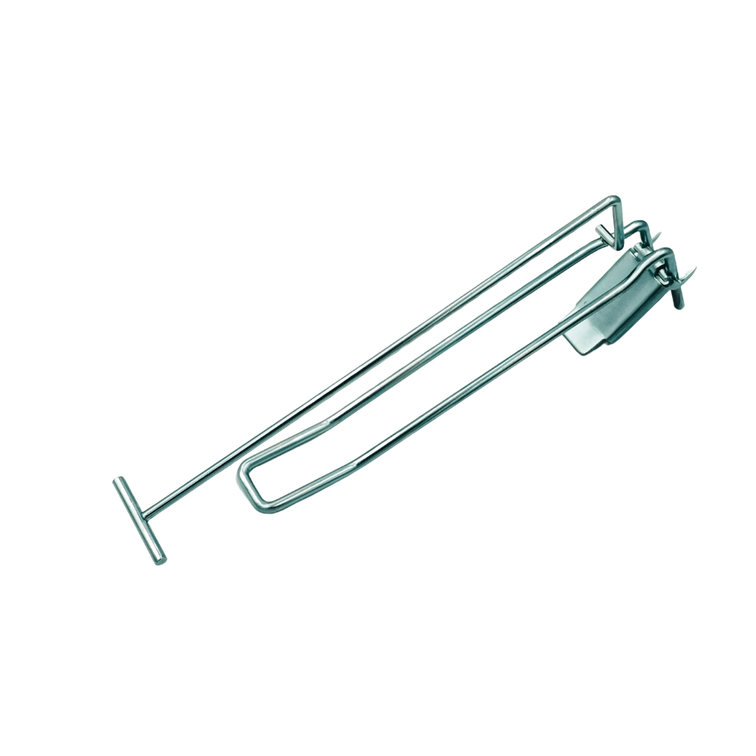 Looped Euro Pegboard Hook with Overarm 10 inch (100 pack)