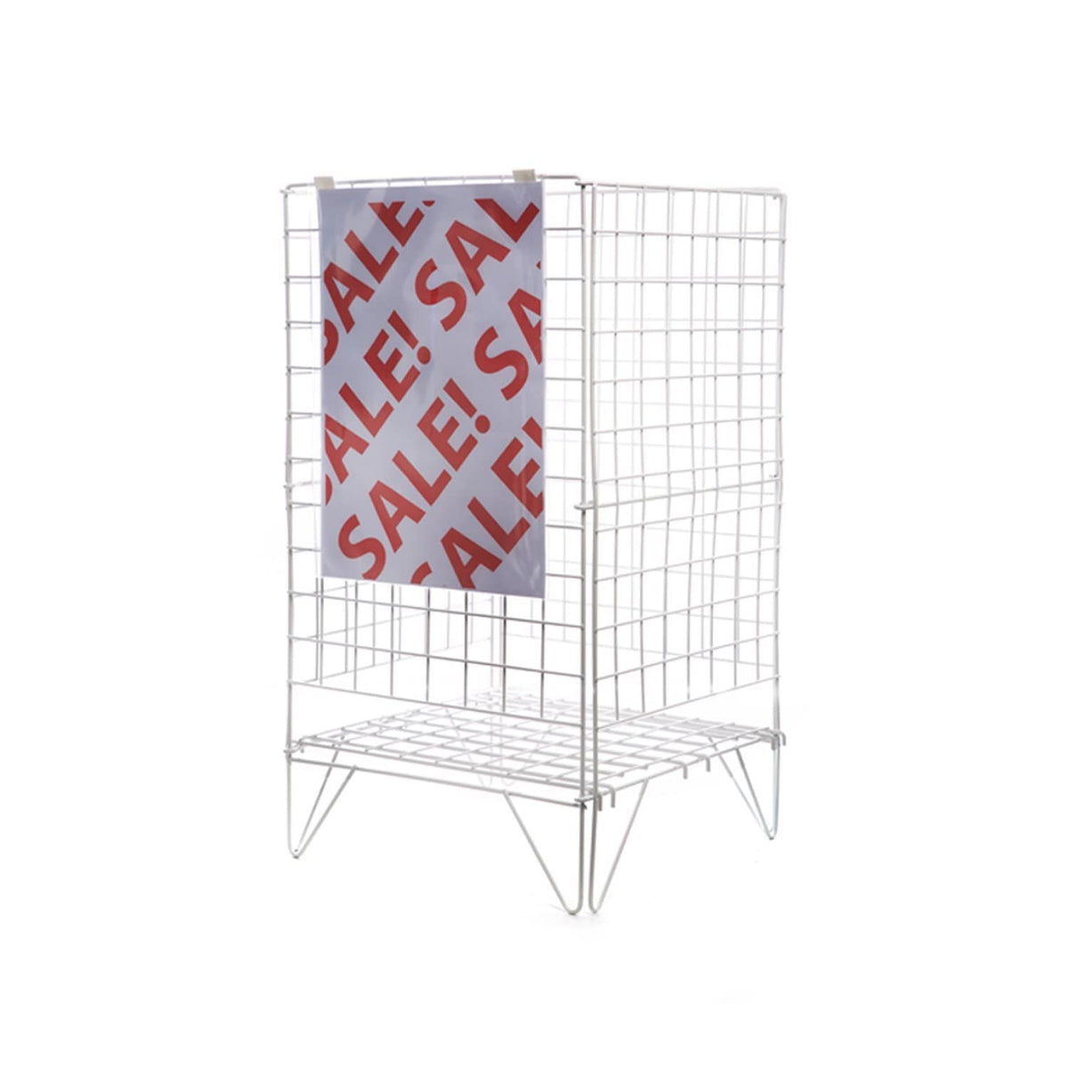 Wire Dump Bin Basket Square (16 inch), 1 / White, Filstorage