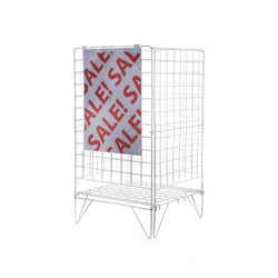 Wire Dump Bin Basket Square (16 inch), 1 / White, Filstorage