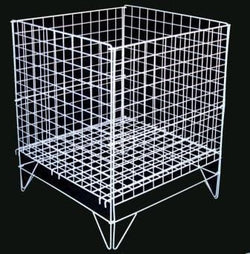 Wire Dump Bin Basket Square (24 inch), 24" Square Dump Bin (WPC) / 1, Filstorage