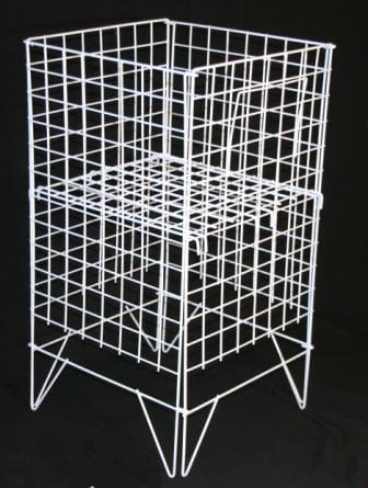 Wire Dump Bin Basket Square (16 inch), 1 / White, Filstorage