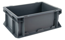 Grey Euro Stacking Containers - Various Sizes, 5L (Pack of 10) 300 x 200 x 120mm, Filstorage
