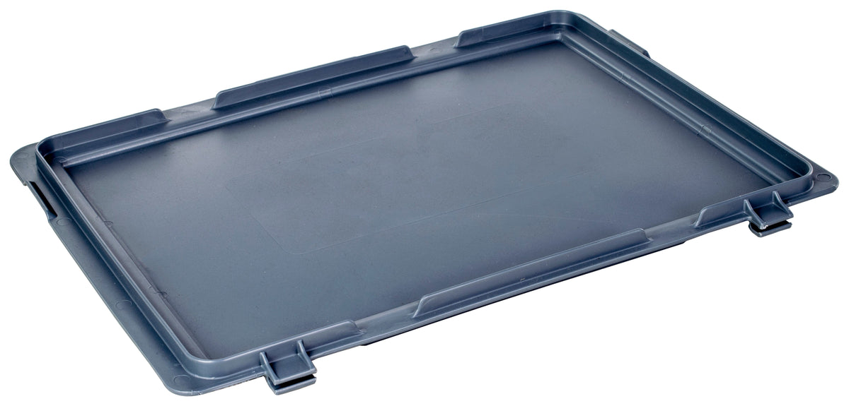 Grey Euro Stacking Containers Hinged Lids (10 Pack), EURO CONT 400x300MM- PK 10, Filstorage