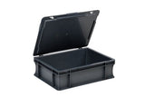 Grey Euro Stacking Containers Hinged Lids (10 Pack), EURO CONT 400x300MM- PK 10, Filstorage