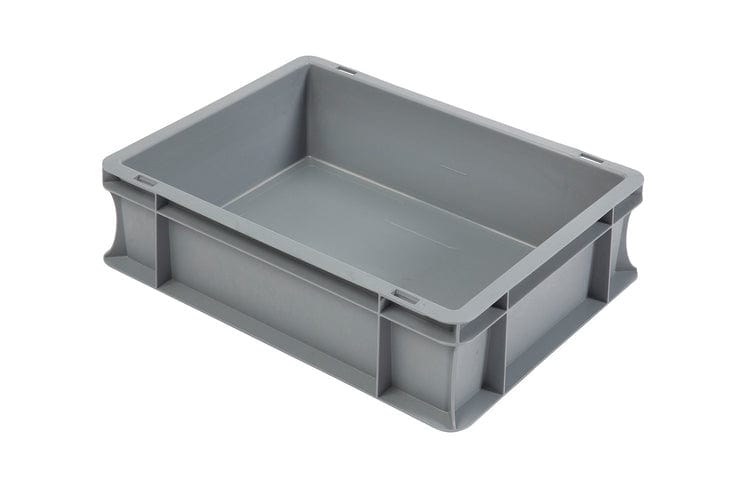 Grey Euro Stacking Containers - Various Sizes, 5L (Pack of 10) 300 x 200 x 120mm, Filstorage