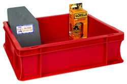 Coloured Euro Stacking Containers (4 Sizes), 10L (Pack of 5) 400 x 300 x 120mm / Red, Filstorage