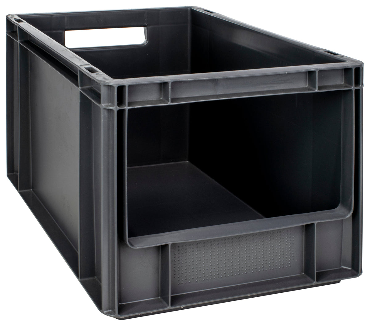 Open Front Euro Stacking Containers 25L 270mm H x 300mm W x 400mm D, 25L (Pack of 5) 400 x 300 x 270mm, Filstorage