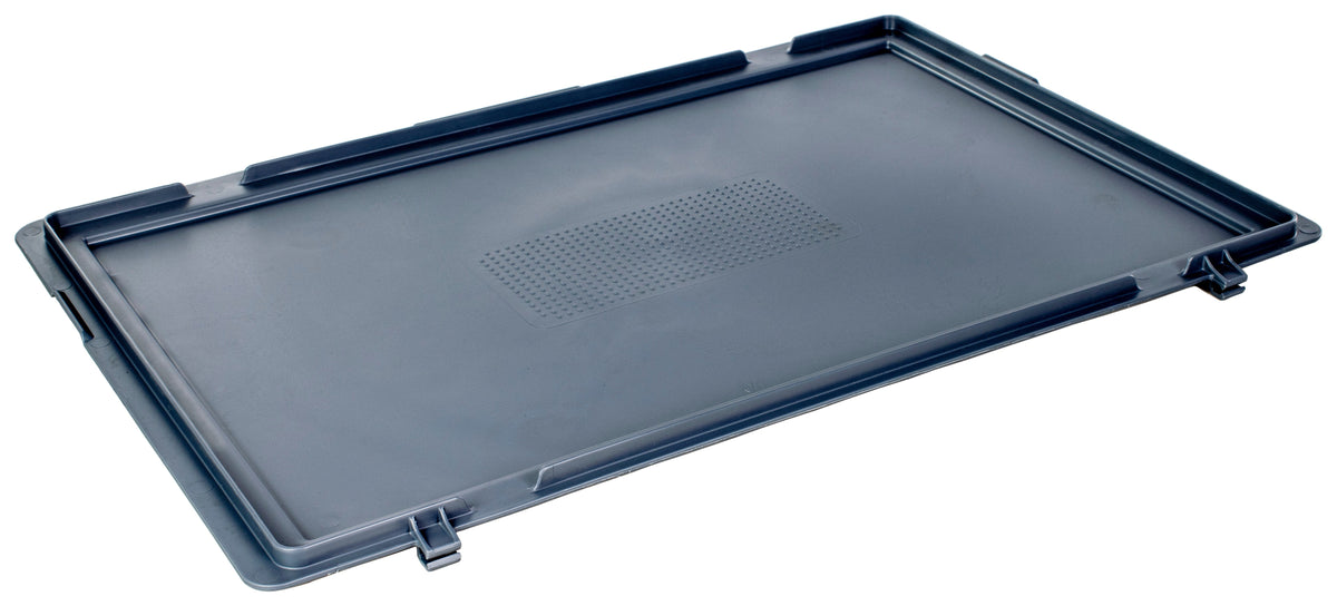 Grey Euro Stacking Containers Hinged Lids (10 Pack), EURO CONT 400x300MM- PK 10, Filstorage