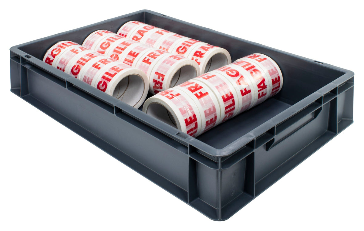 Grey Euro Stacking Containers - Various Sizes, 5L (Pack of 10) 300 x 200 x 120mm, Filstorage