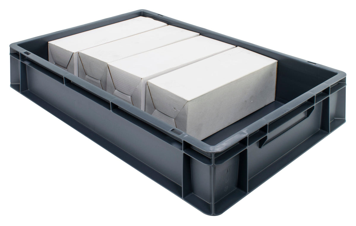 Grey Euro Stacking Containers - Various Sizes, 5L (Pack of 10) 300 x 200 x 120mm, Filstorage