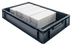 Grey Euro Stacking Containers - Various Sizes, 5L (Pack of 10) 300 x 200 x 120mm, Filstorage