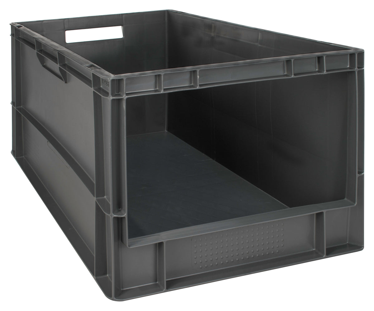 Open Front Euro Stacking Containers 25L 270mm H x 300mm W x 400mm D, 25L (Pack of 5) 400 x 300 x 270mm, Filstorage