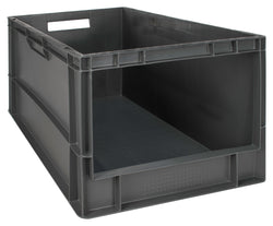 Open Front Euro Stacking Containers 25L 270mm H x 300mm W x 400mm D, 25L (Pack of 5) 400 x 300 x 270mm, Filstorage