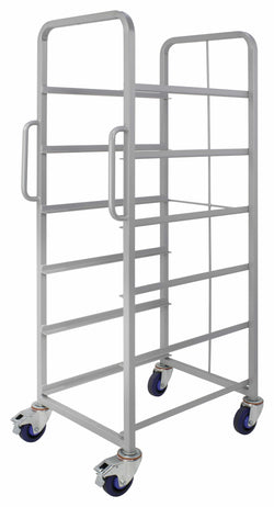 Euro Stacking Container Tray Trolleys 1500mm H x 700mm W x 470mm D, 6 Tier Trolley Only, Filstorage