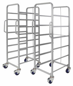 Euro Stacking Container Tray Trolleys 1500mm H x 700mm W x 470mm D, 6 Tier Trolley Only, Filstorage