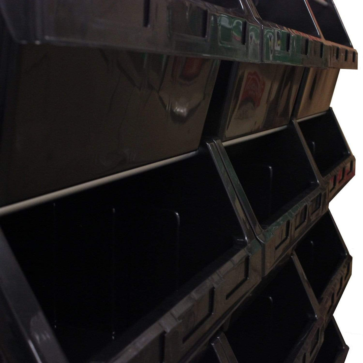 Black Container Pick Wall - 15 Supra Bins, 15 x FBSUPRA 8 Black, Filstorage