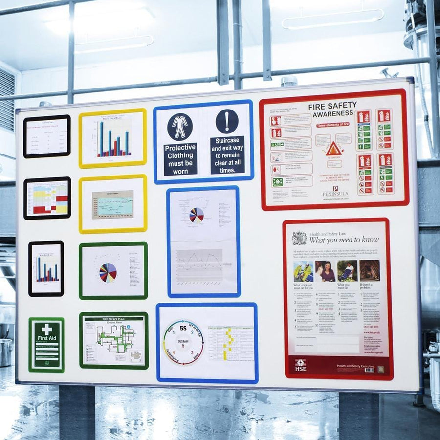 Magnetic Document Frame - Pack 10 (Various Sizes), A5 - Red, Filstorage