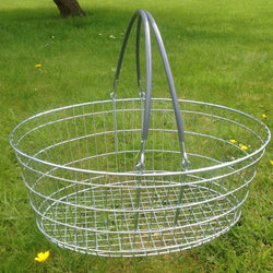 Oval Wire Shopping Basket - Grey Handle, Grey / 1, Filstorage