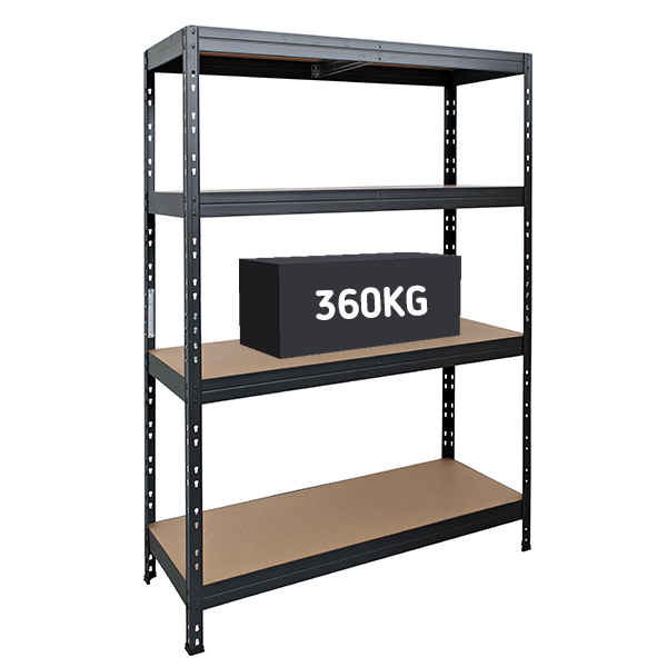Heavy Duty 360 Garage Shelving Unit – 360kg Per Shelf (Boltless Assembly)