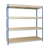 Heavy Duty Boltless Racking 4 Levels 1830mm H, 1220mm / 305mm / Orange/Blue, Filstorage
