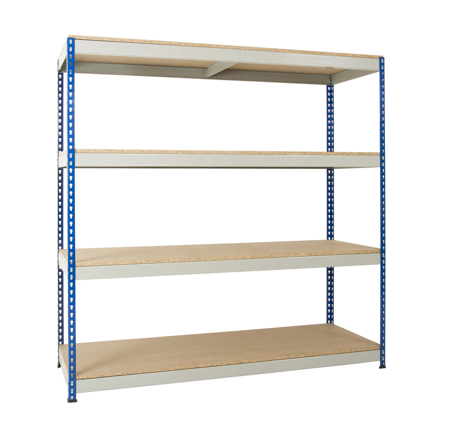 Heavy Duty Boltless Racking 4 Levels 1830mm H, 1220mm / 305mm / Orange/Blue, Filstorage