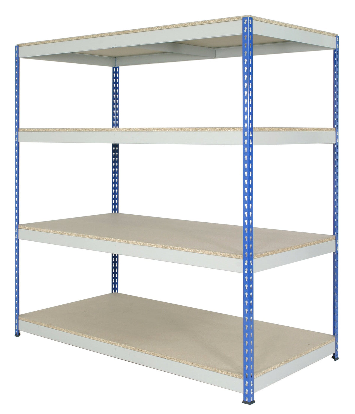 Heavy Duty Boltless Racking 4 Levels 1830mm H, 1220mm / 305mm / Orange/Blue, Filstorage