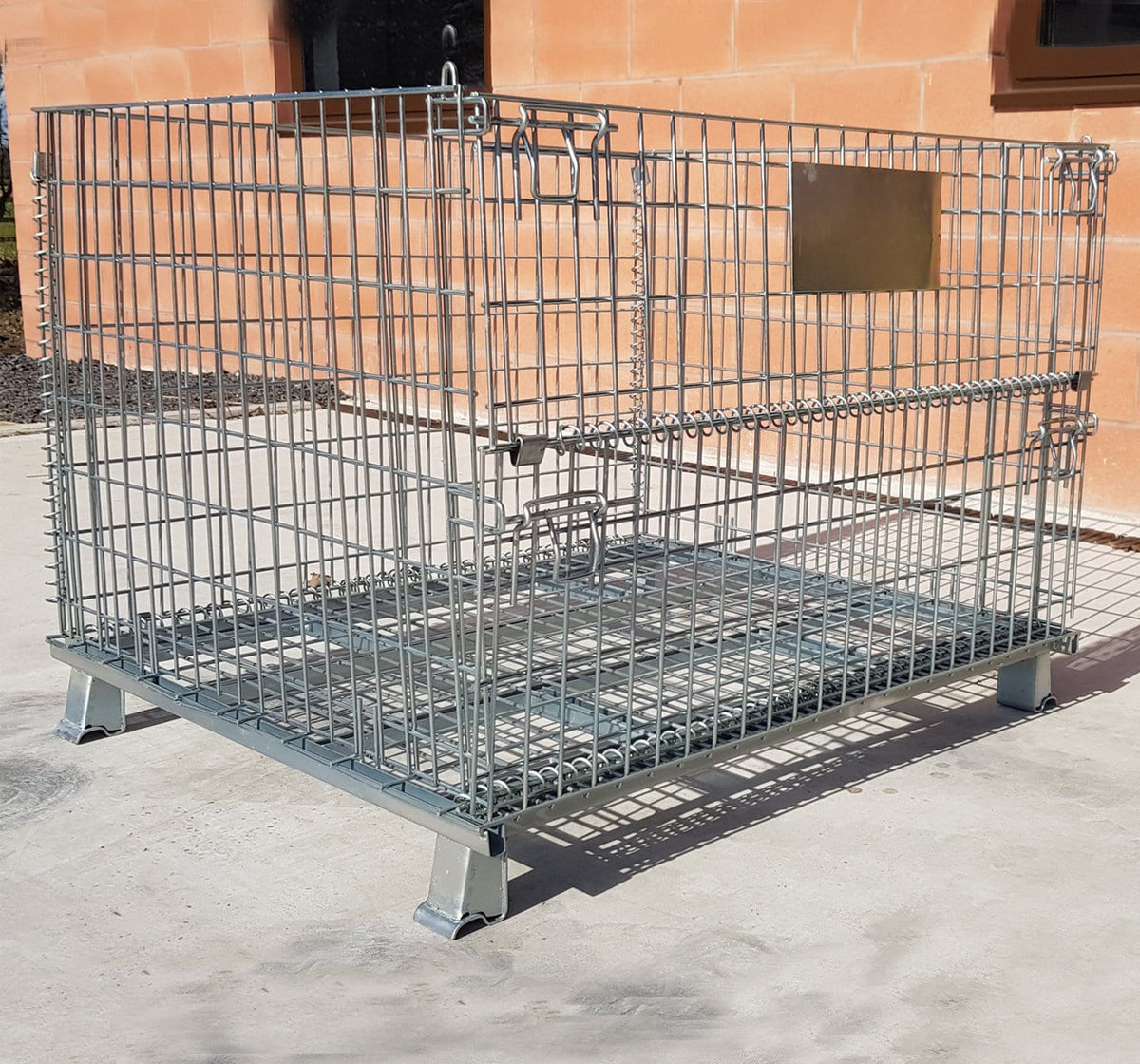 Collapsible Steel Pallet Hypercage Stillages, 4 x Hypercages, Filstorage