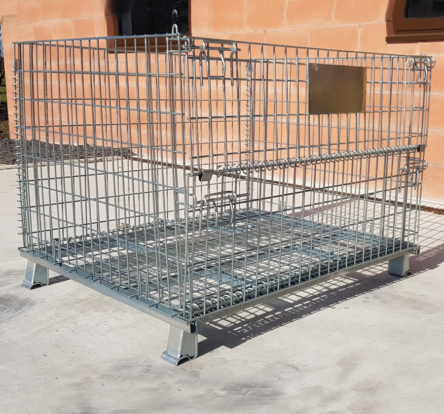 Collapsible Steel Pallet Hypercage Stillages, 4 x Hypercages, Filstorage
