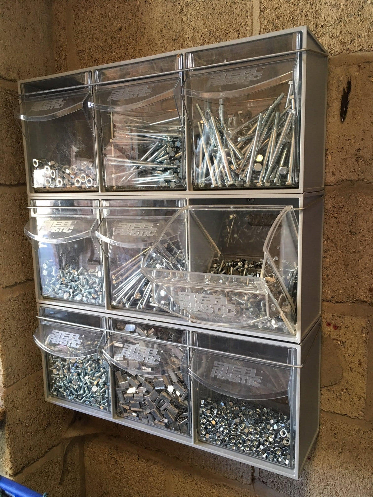 Complete Van Storage Tilt Bin Kit (9 compartments), Tilt Bin Van Kit 9 compartments, Filstorage